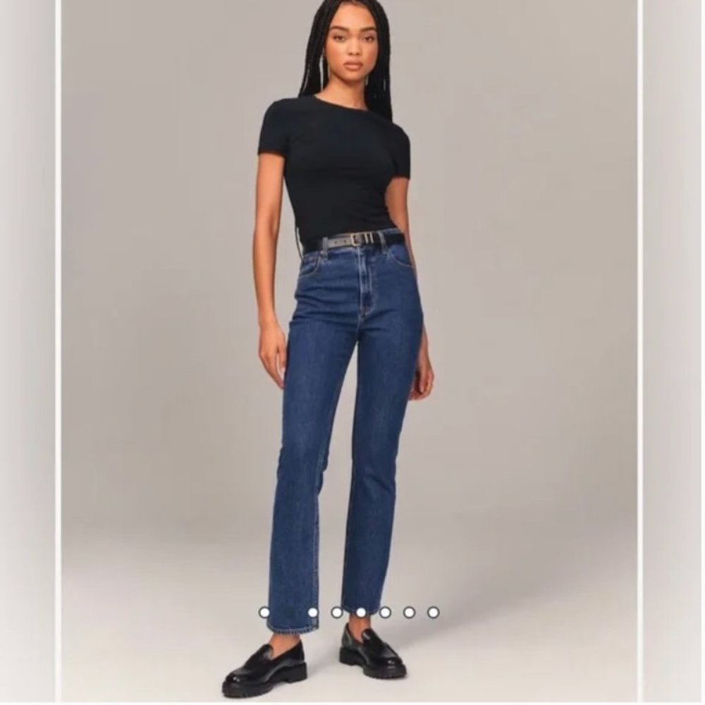 Abercrombie Ankle Straight High Rise